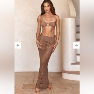 MONDAY SWIMWEAR CAPE MAY SKIRT - HUSK CROCHET size small